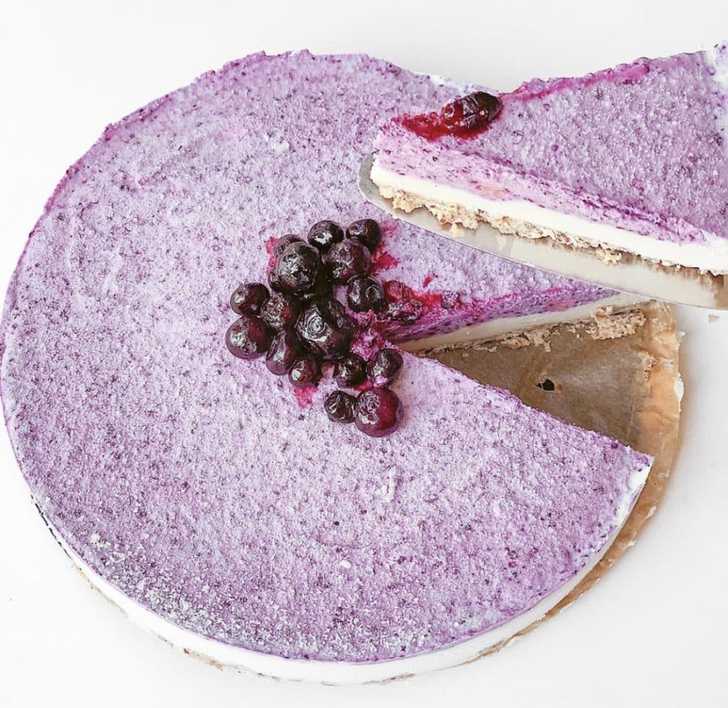 No bake vegan blueberry cheesecake